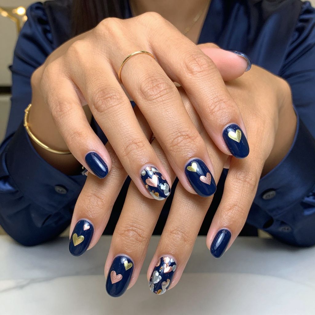 Multi-Metallic Heart Accents