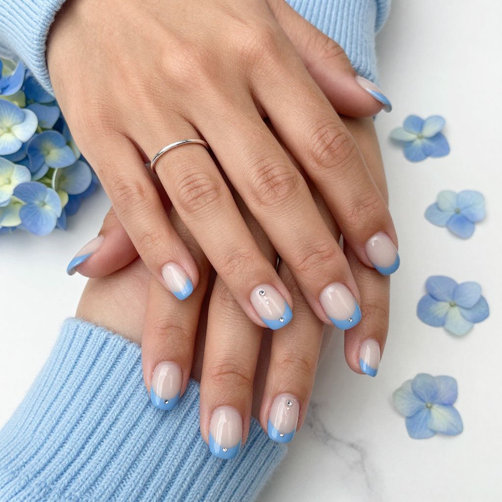 Crystal Clear Icy Blue Tips