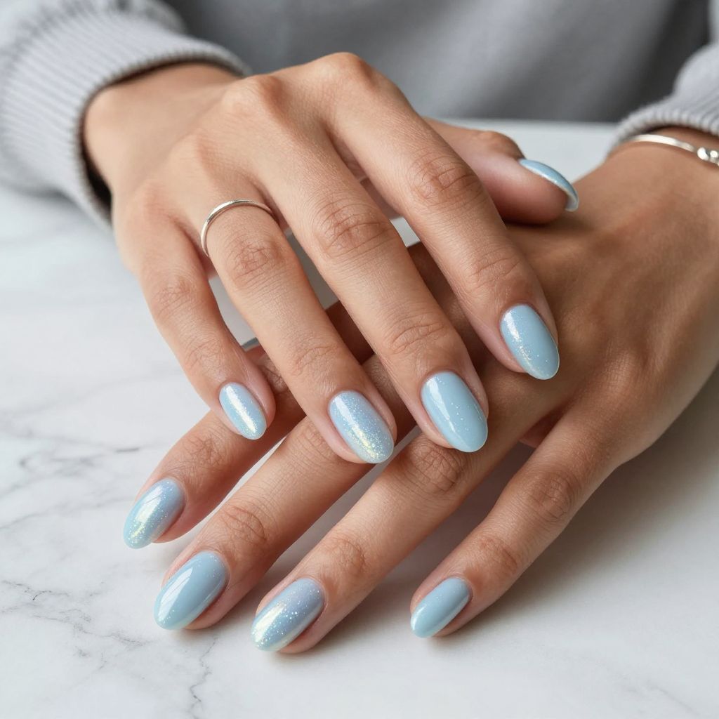 Icy Blue Opal Sheen