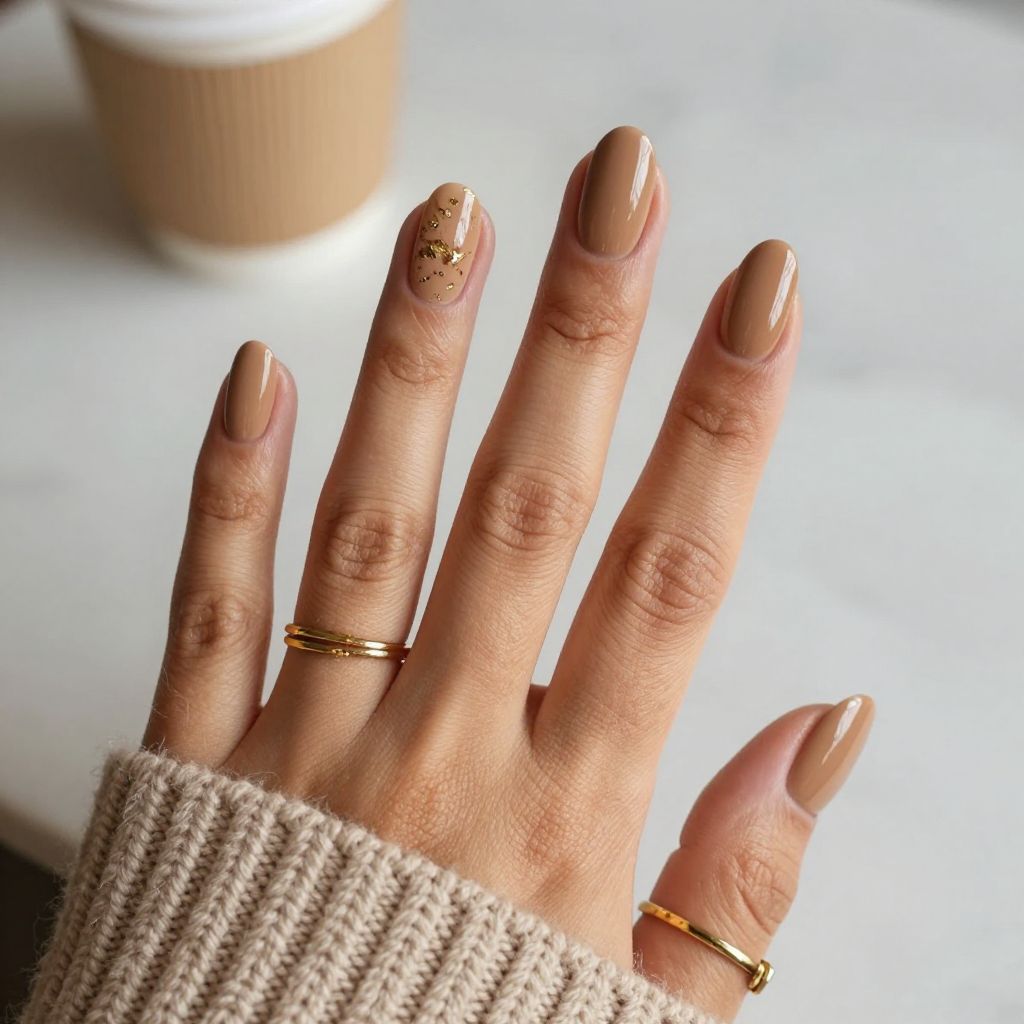 Coffee Brown with Gold Accents
