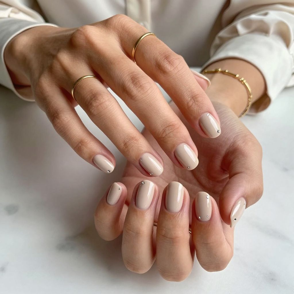 Soft Nude with Tiny Crystals