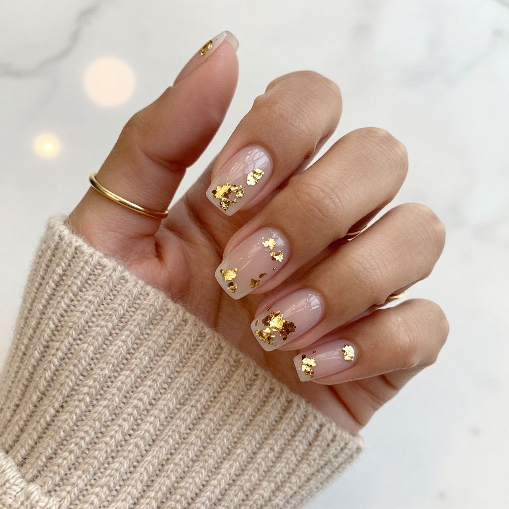 Clear Jelly with Gold Foil Flakes