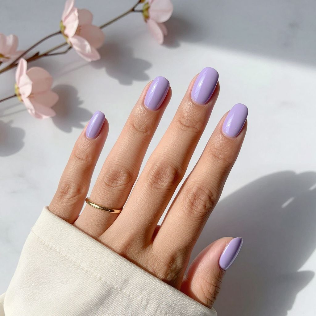 Soft Oval Lavender Chrome