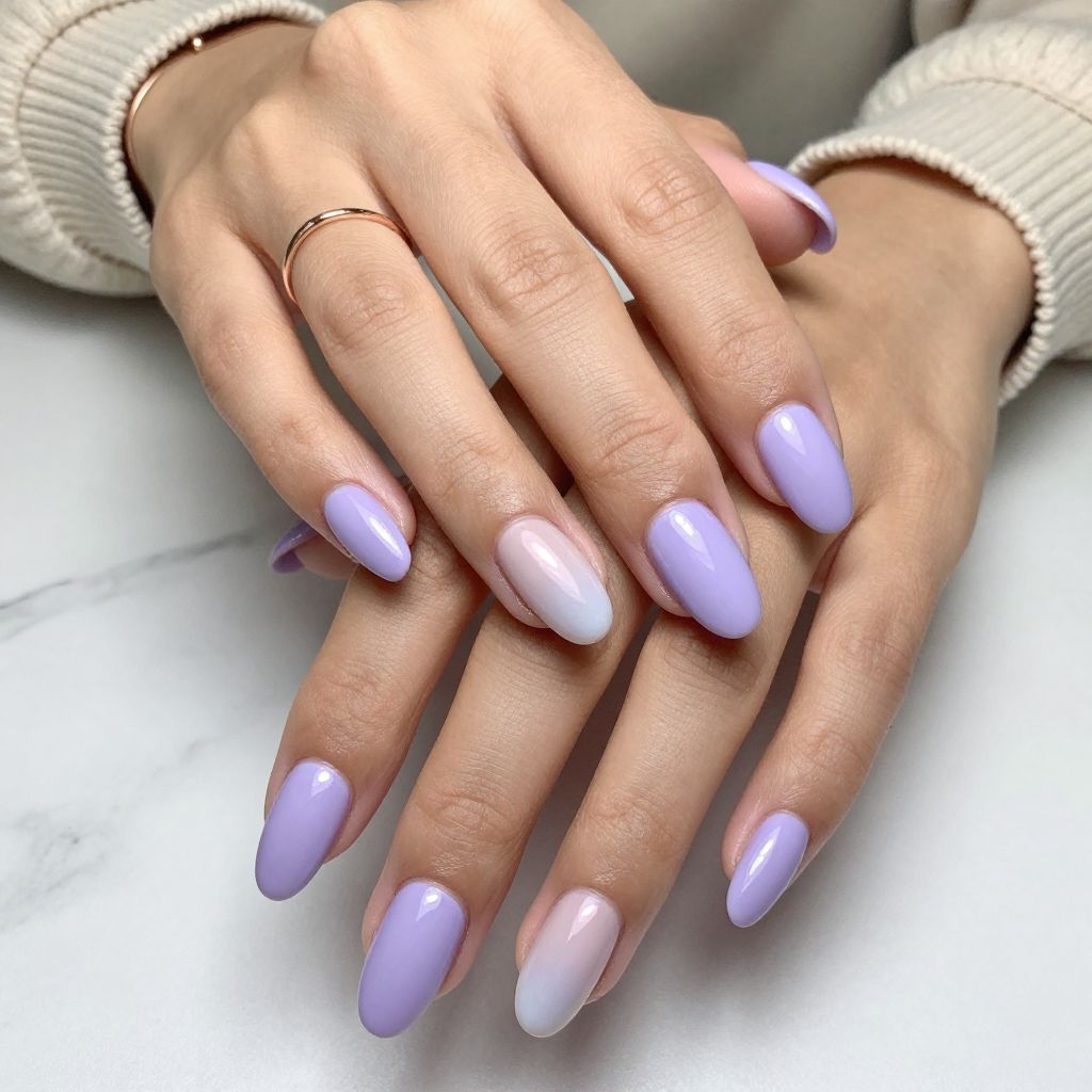 Lavender Chrome Matte Ombre