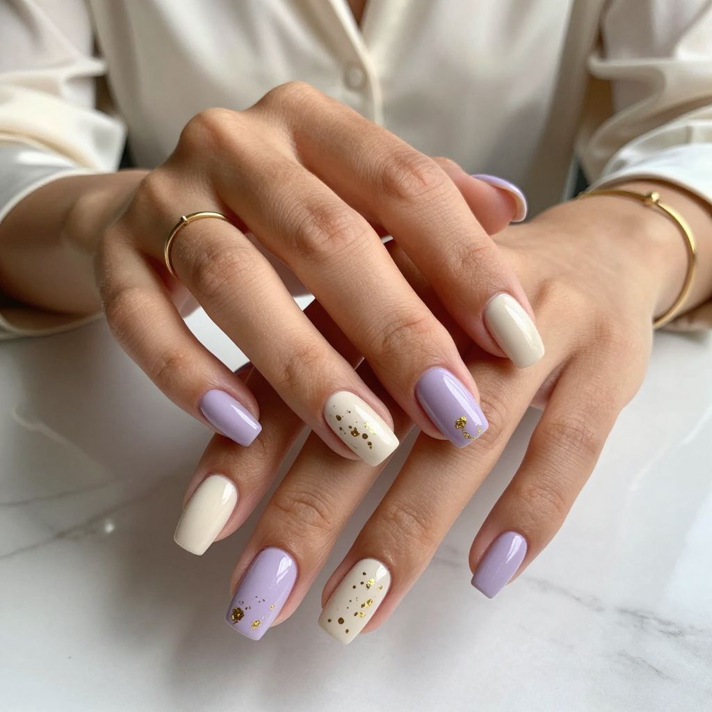 Lavender Milk with Gold Foil Flakes
