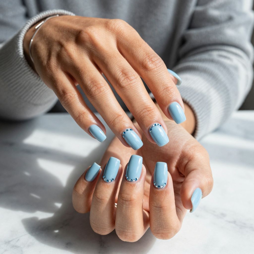 Icy Blue Crystals Glow