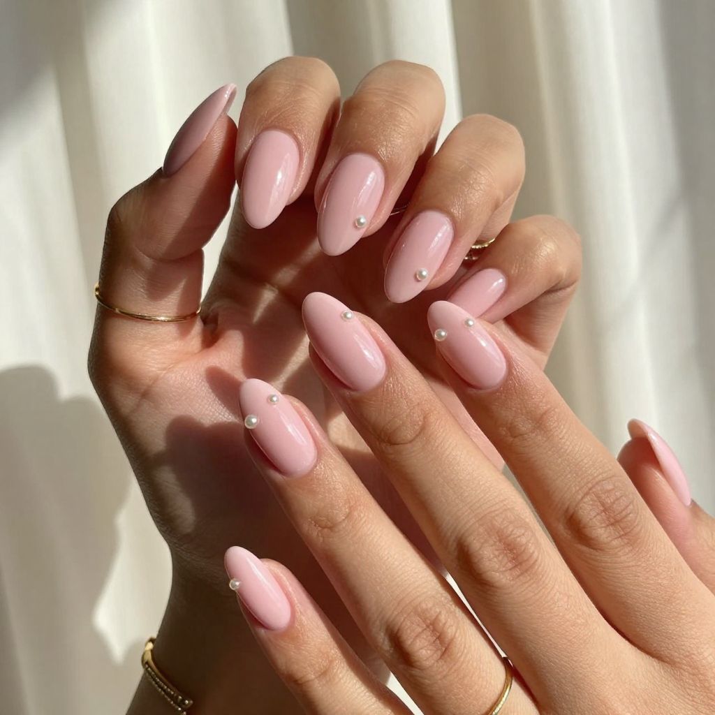 Soft Pink with Tiny Pearls