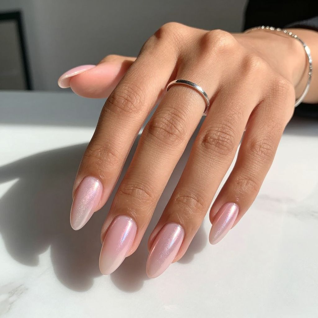 Subtle Pink Chrome Shine