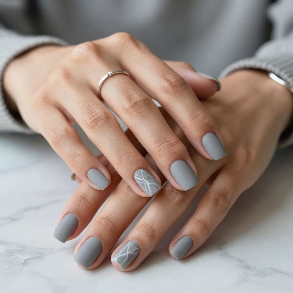 Soft Gray Marble with Matte Finish