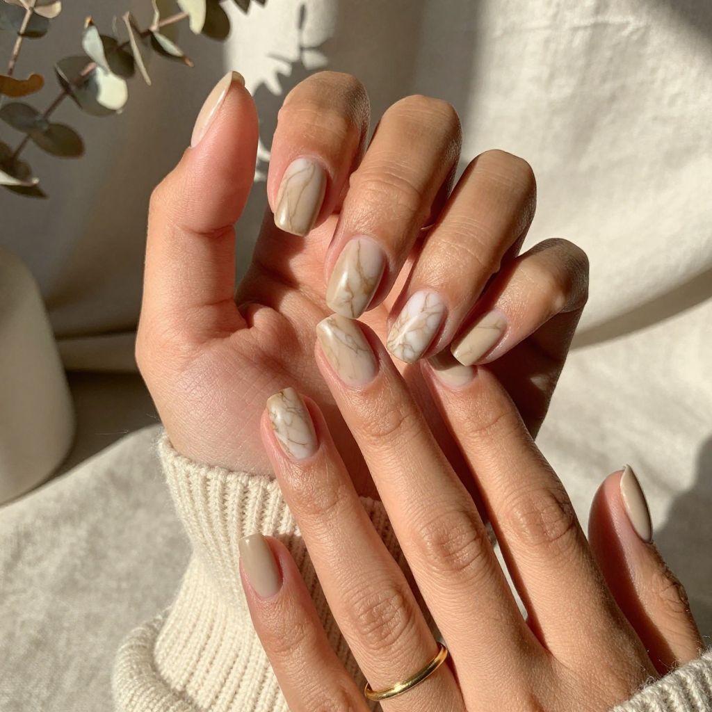 Earthy Beige Marble with Matte Ritual