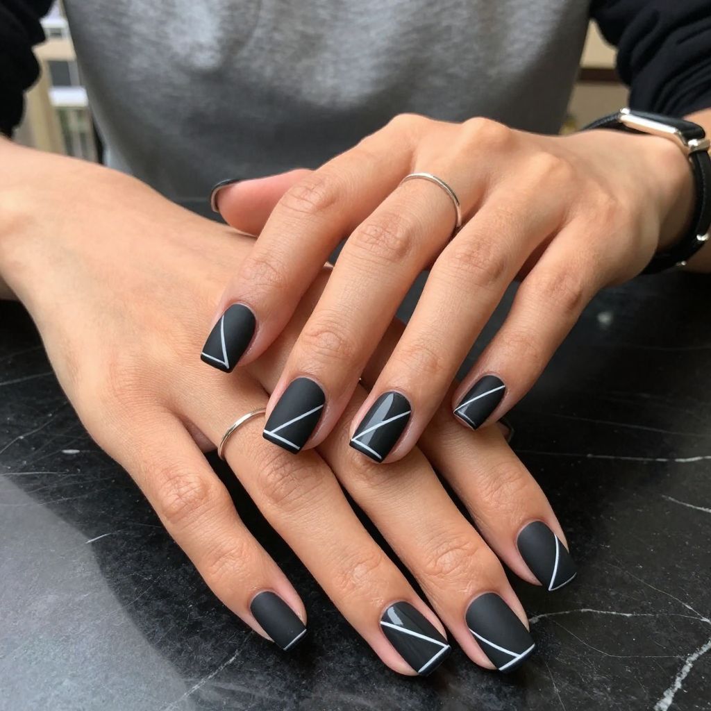 Geometric Noir Chic