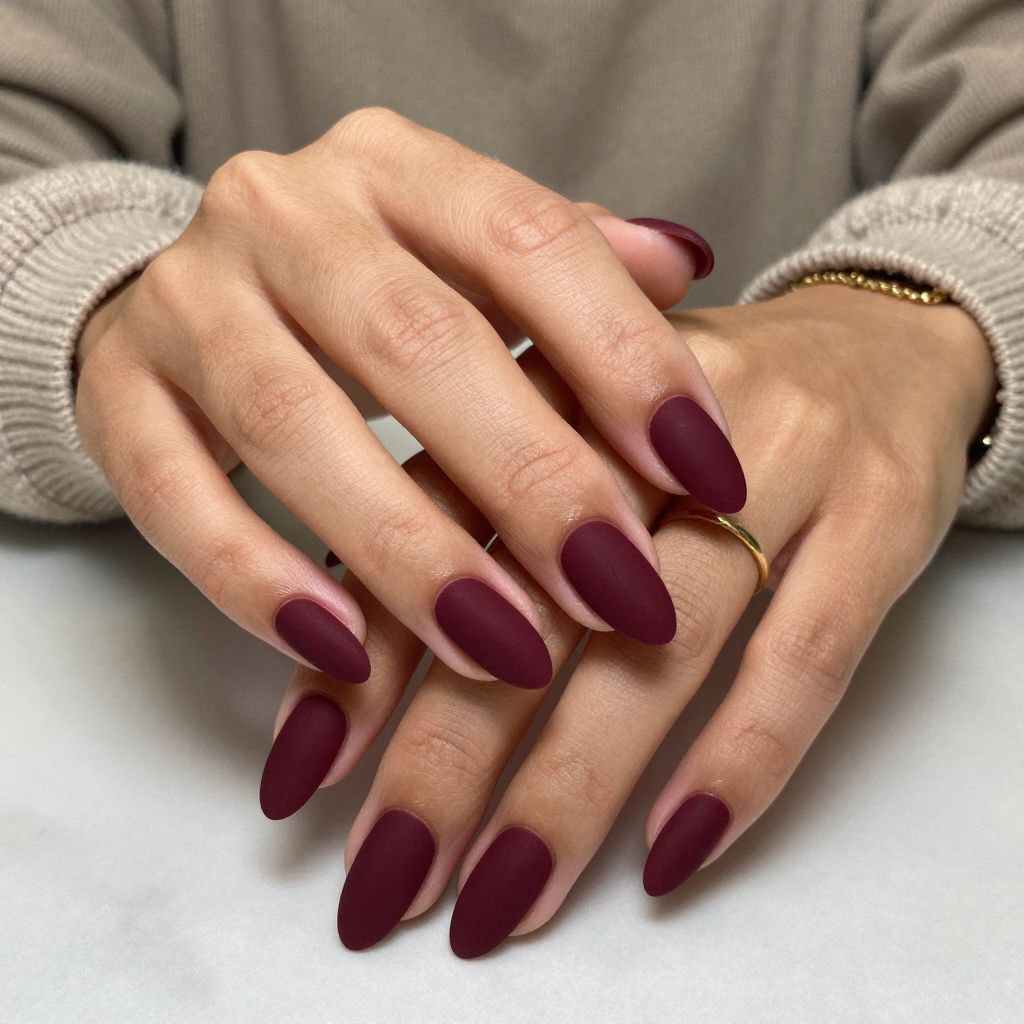 Deep Burgundy Velvet Matte