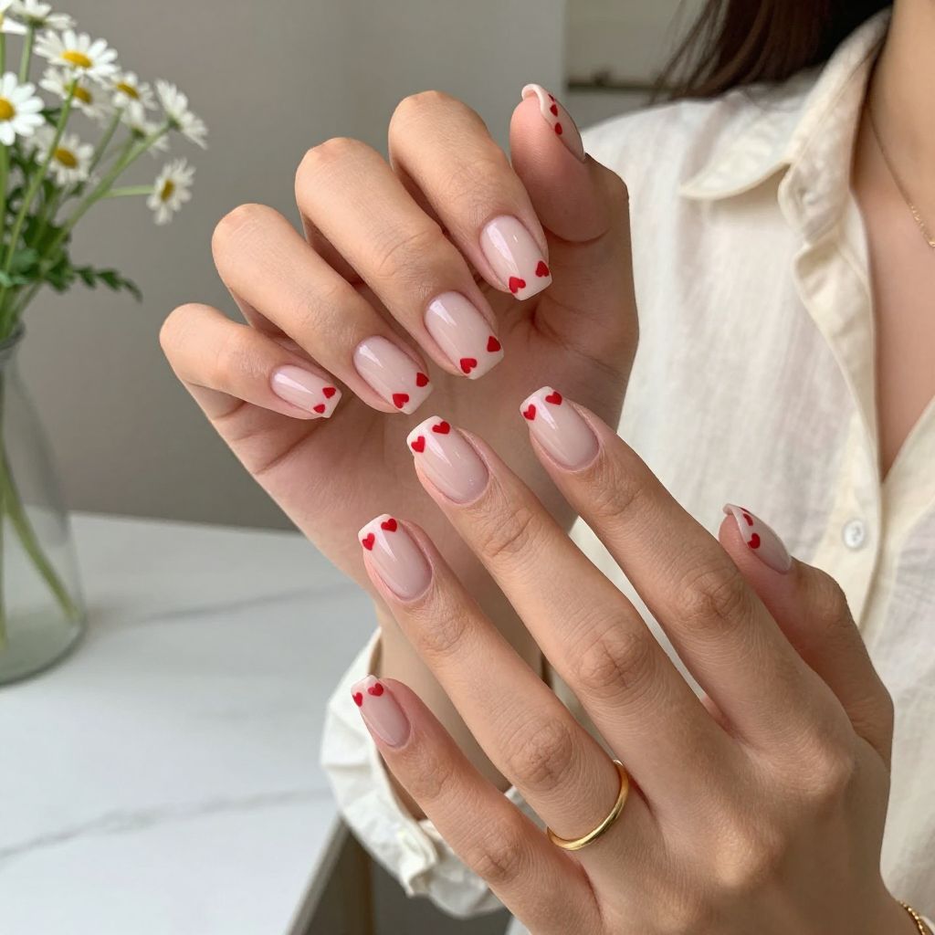 Minimalist Red Heart Tips
