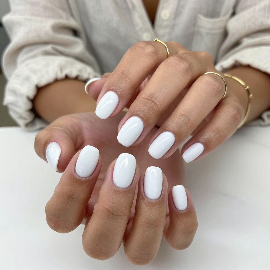 Glossy White Sand Minimalism