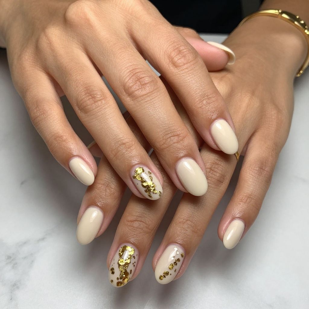 Classic Nude with Gold Foil Details