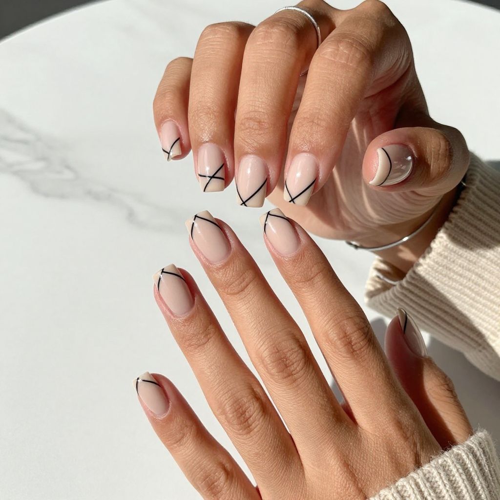 Geometric Lines With Negative Space