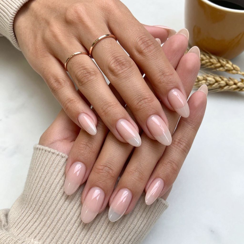 Nude Pink with Clear Tips