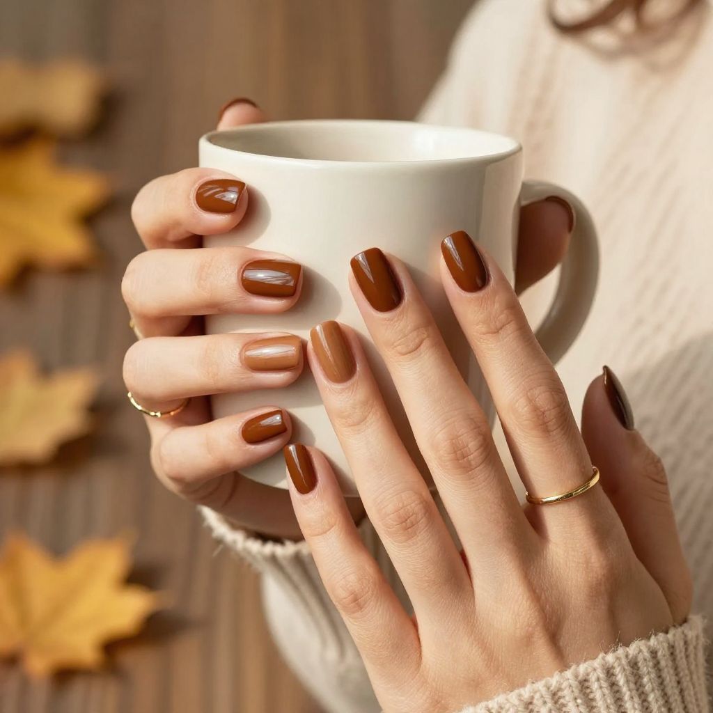 Caramel Brown with Glossy Shine