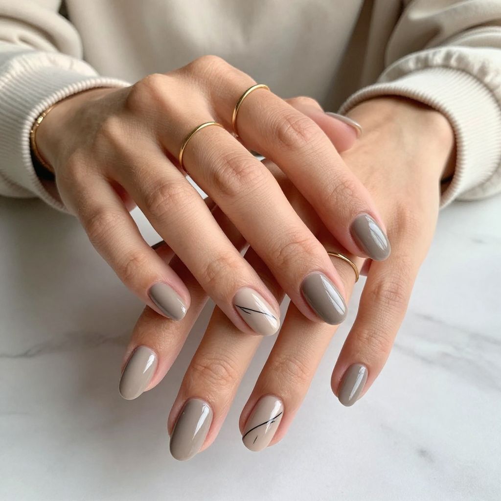 Warm Greige with Minimalist Lines