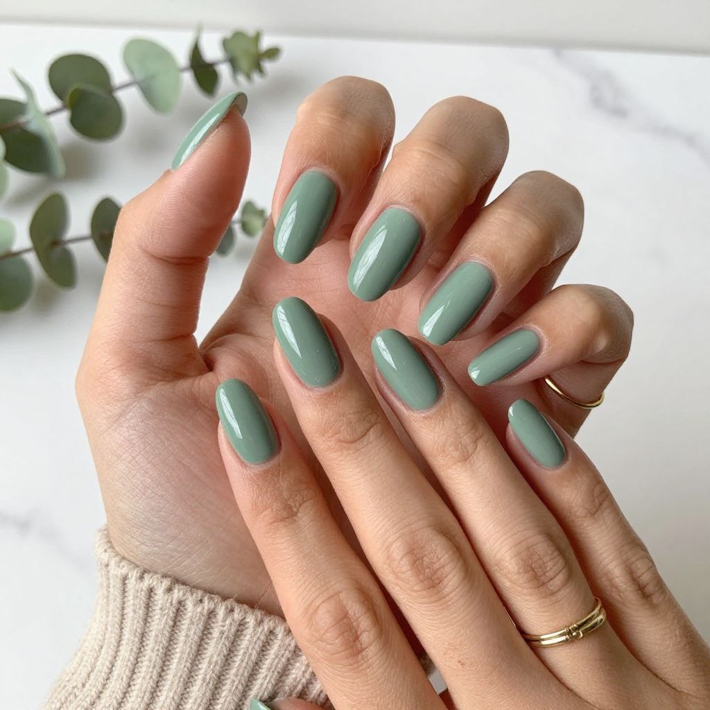 Earthy Sage Green Gloss