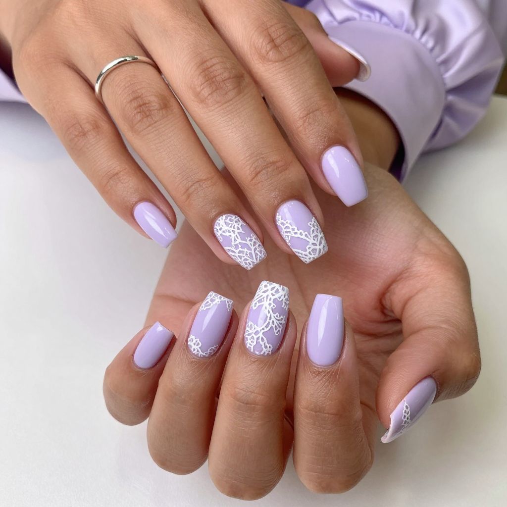 Lavender Lace Detailing