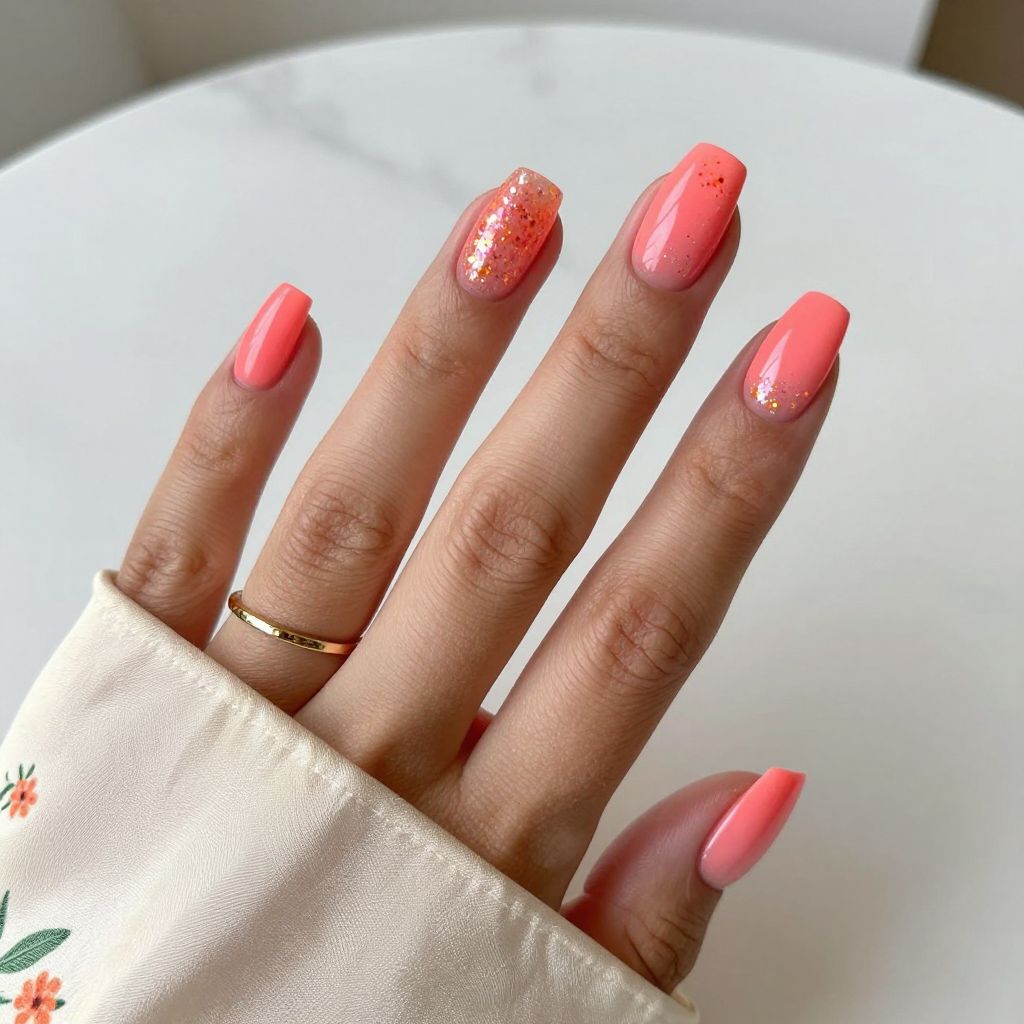 Neon Coral Glow