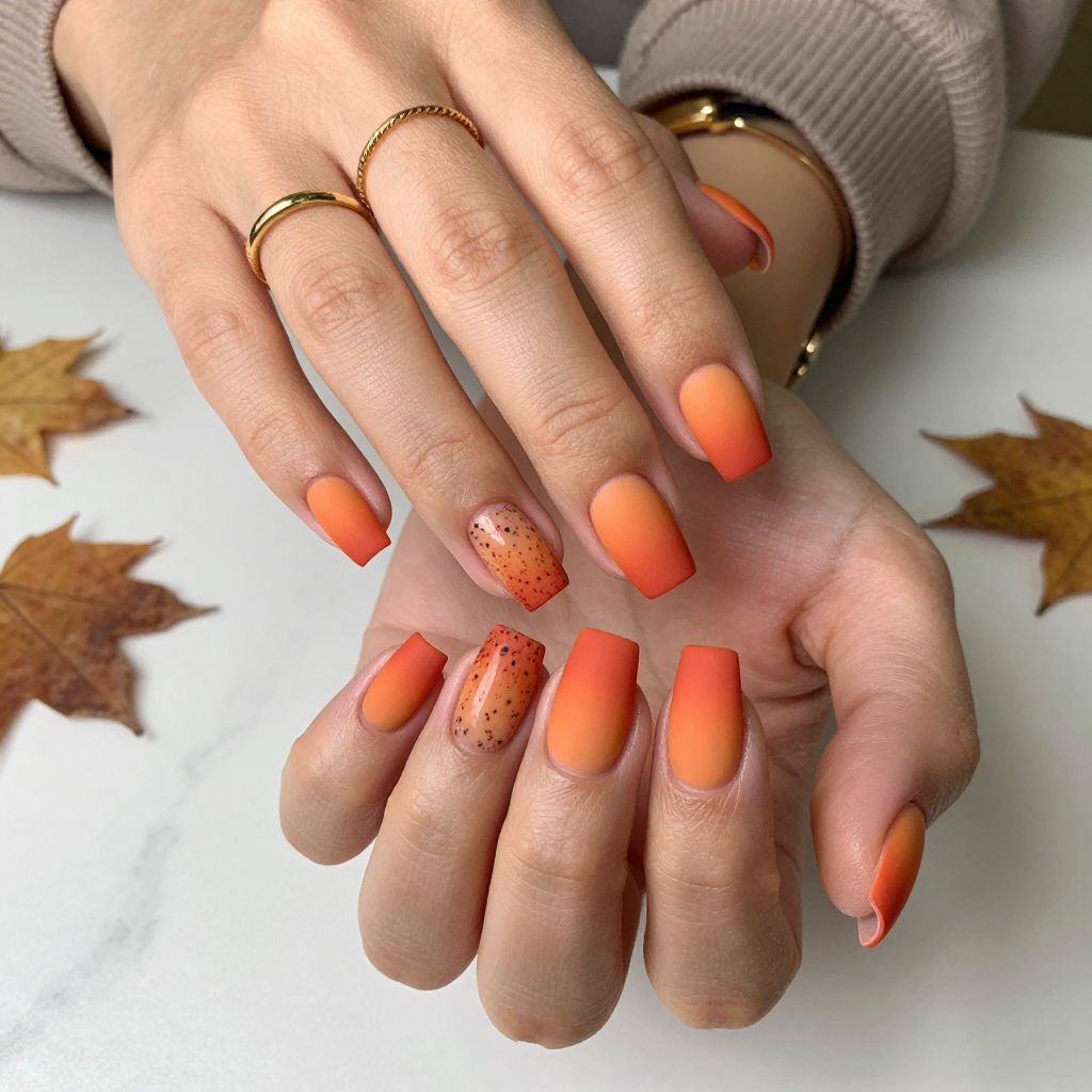 Vibrant Pumpkin Ombre with Matte Finish