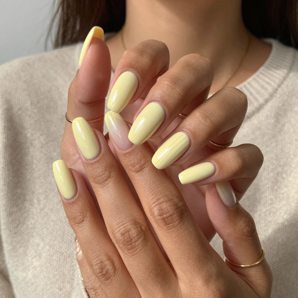 Creamy Yellow with Matte Stripes
