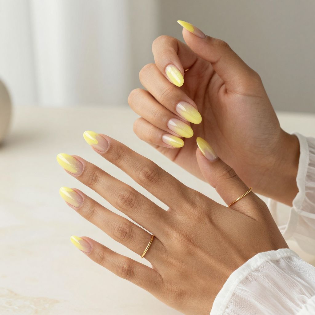 Lemon Shimmer with Clear Negative Space