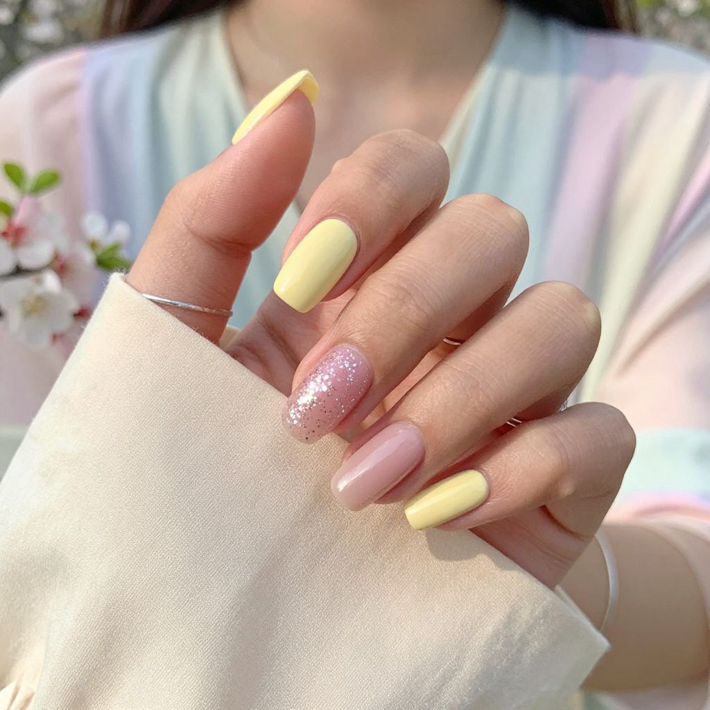 Soft Pale Yellow and Rose Quartz Combo
