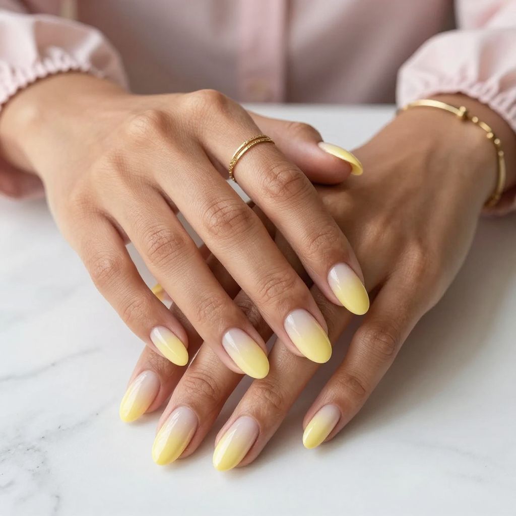 Pale Yellow French Fade