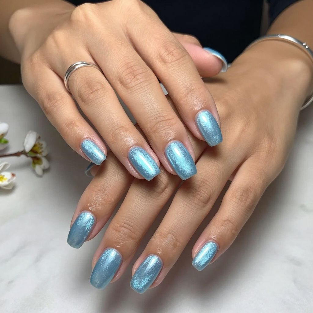Icy Blue Chrome Shine