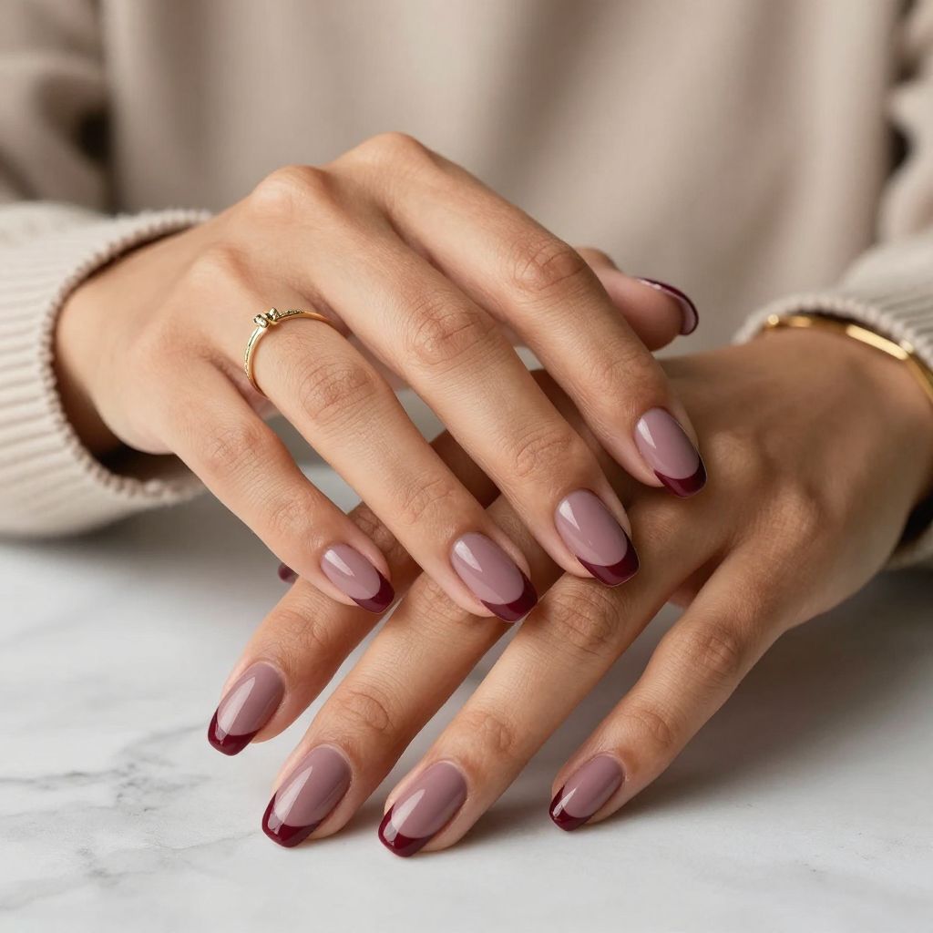 Mauve Meets Maroon French Twist