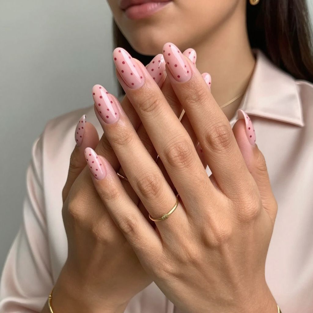 Rose Pink with Clear Polka Dot Cut-Outs