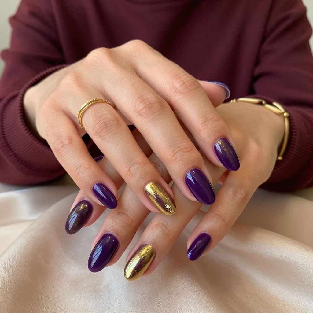 Royal Velvet Ombre nails