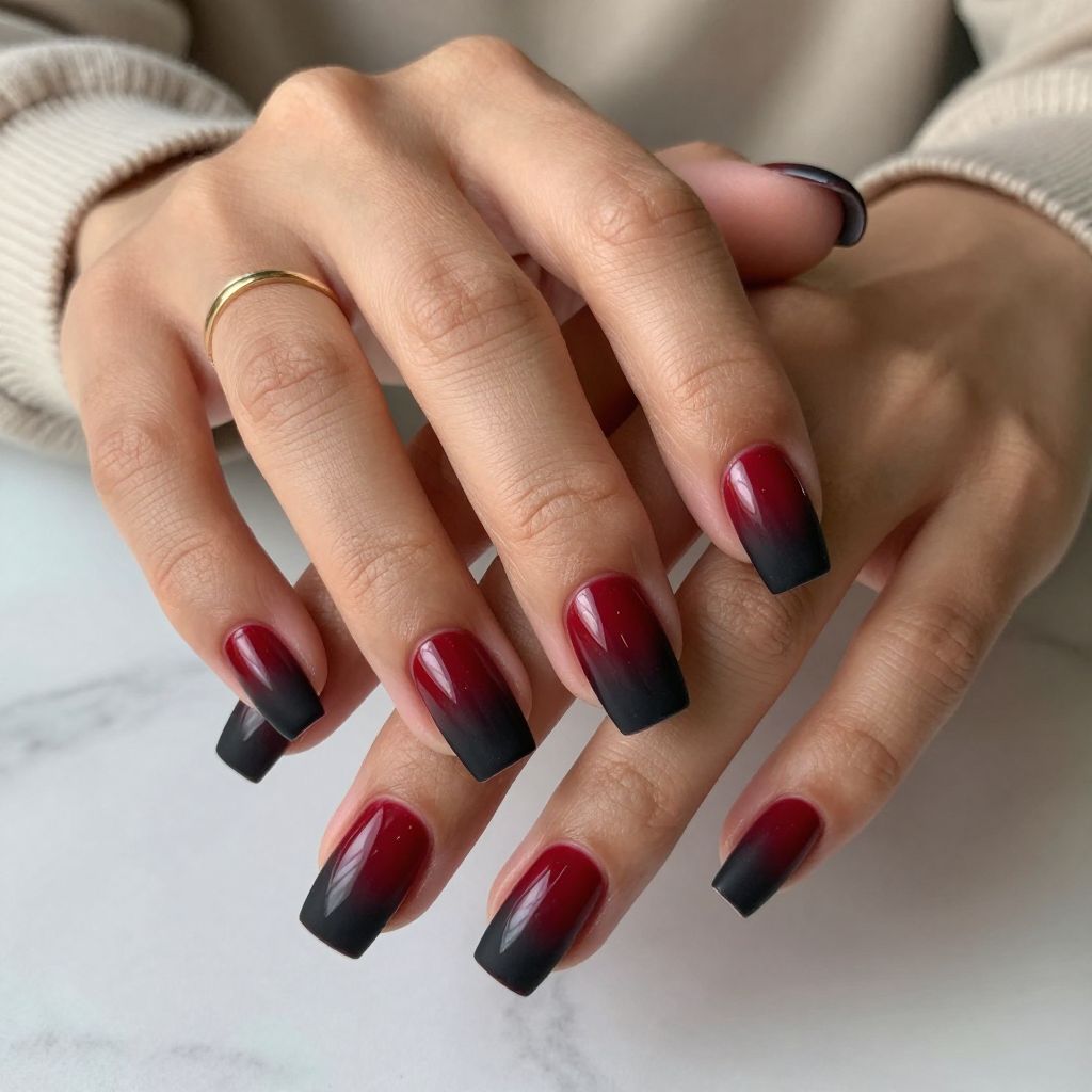 Smoky Ombre with Matte and Glossy Combo