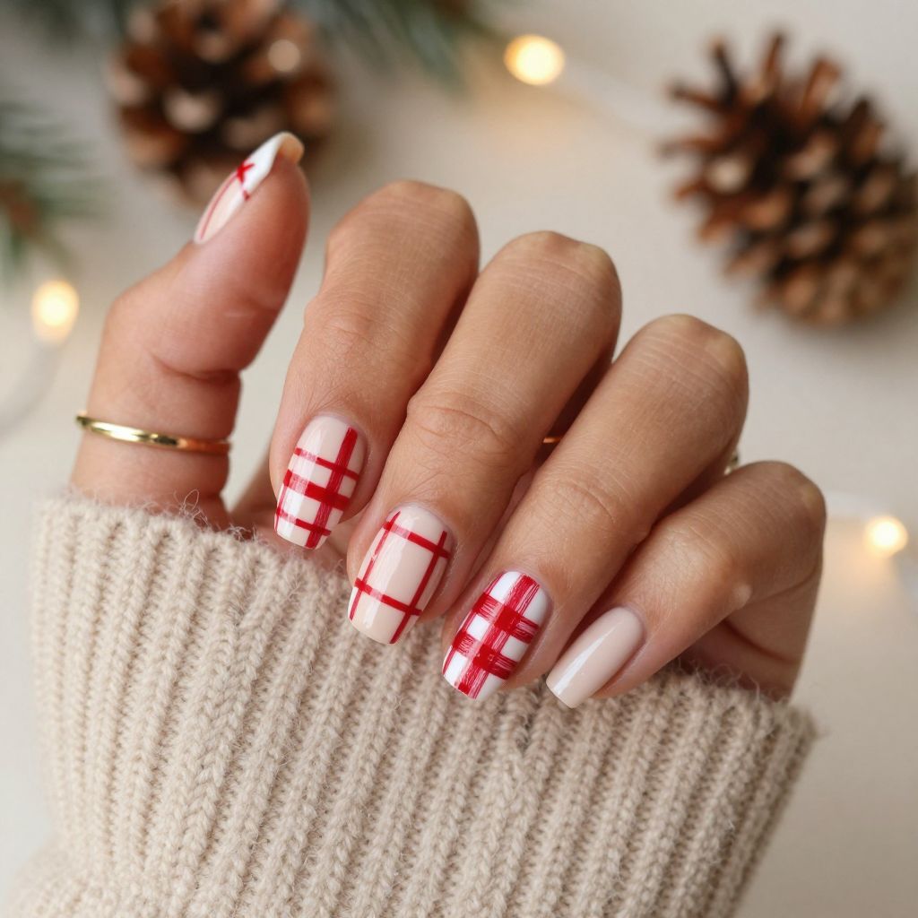Plaid Red and White Classic