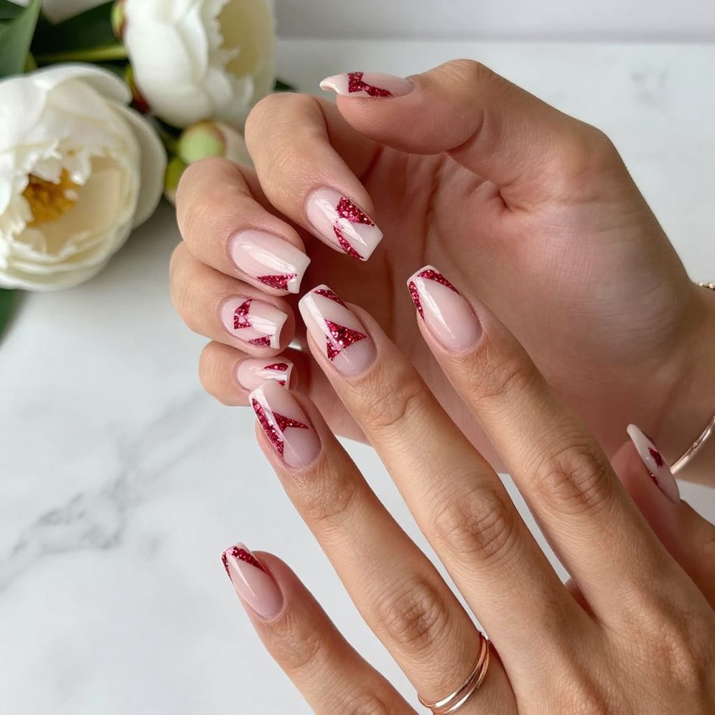 Geometric Glitter Accents