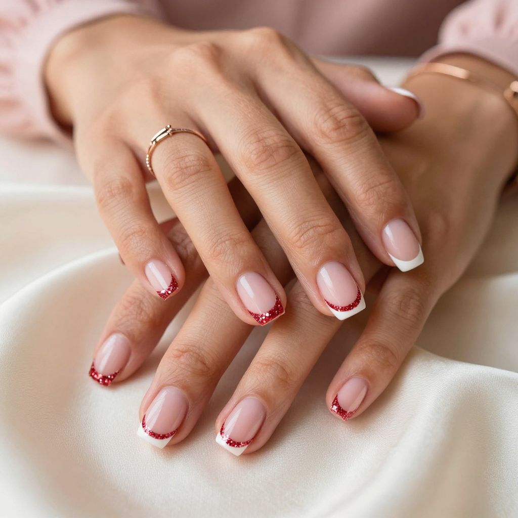 Glitter French with a Twist