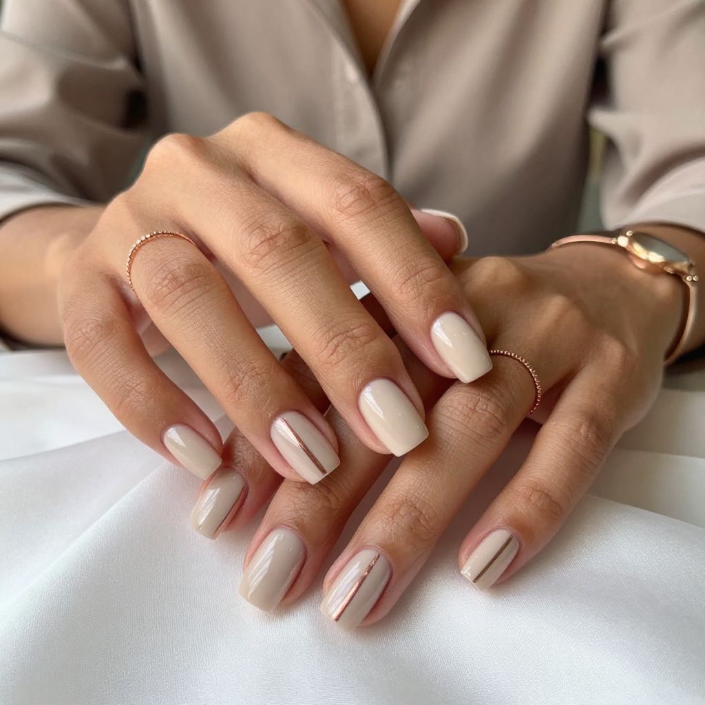 Striped Rose Gold Chrome Accents