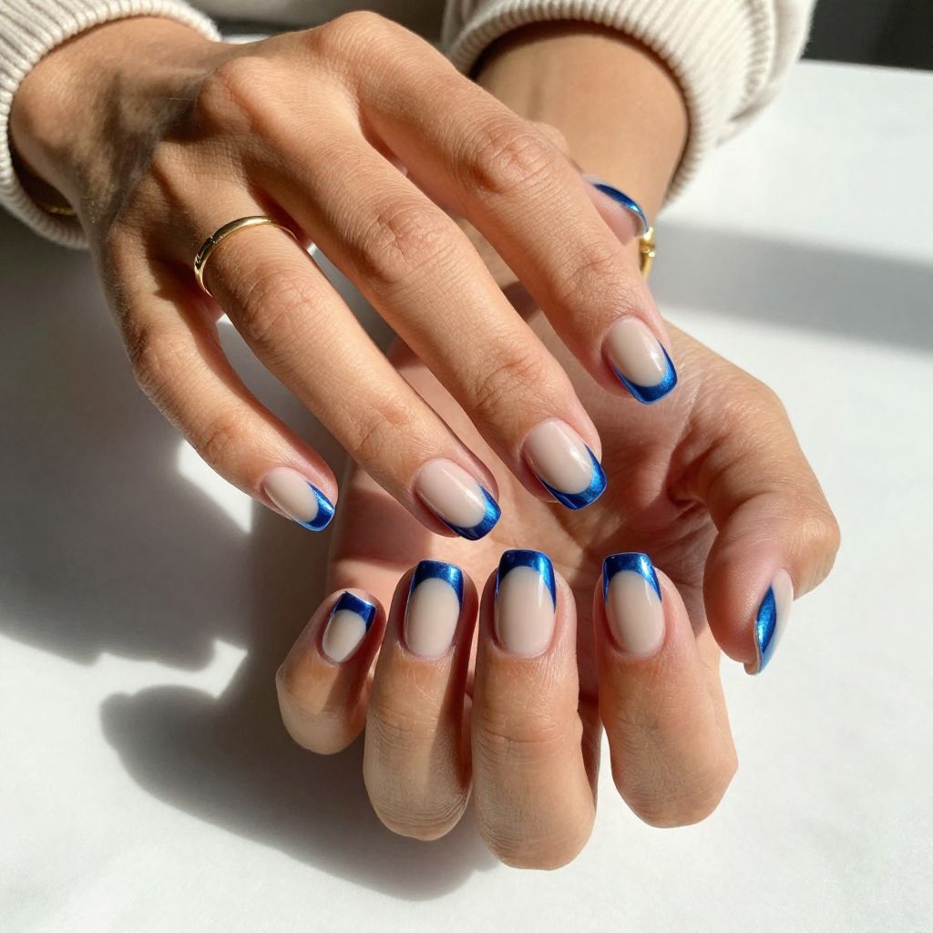 Royal Blue Metallic Tips