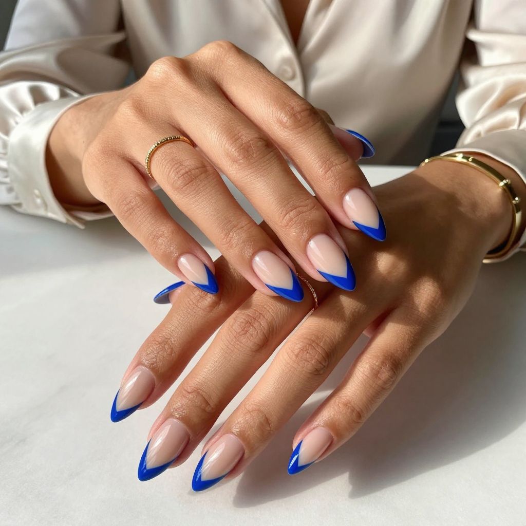 Royal Blue Chevron Tips