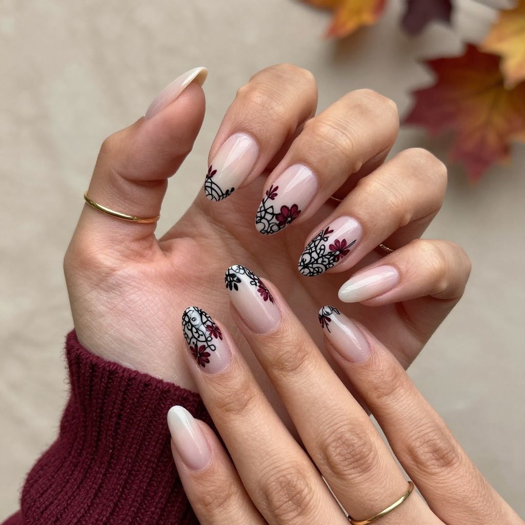 Dark Floral Lace