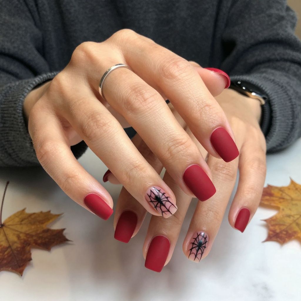 Scarlet Matte Spider Webs