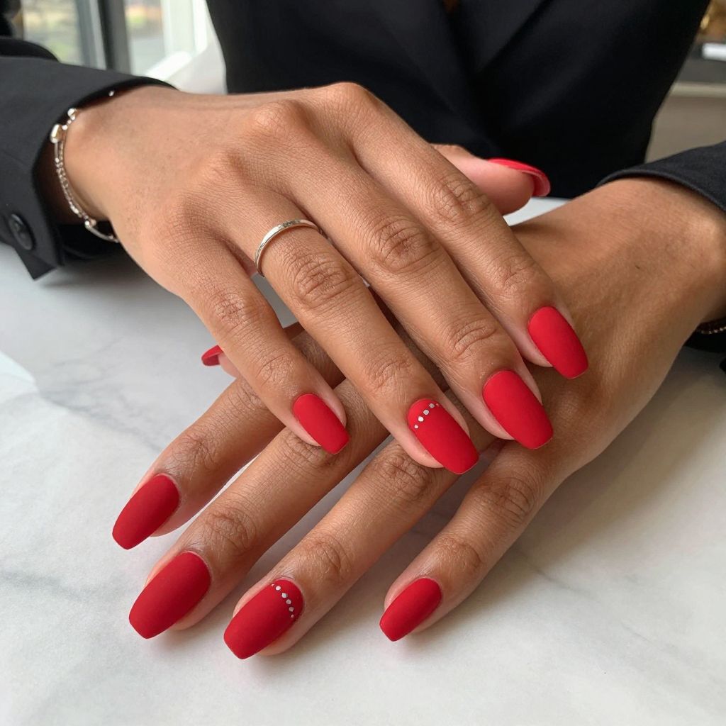 Bold Red Matte Statement