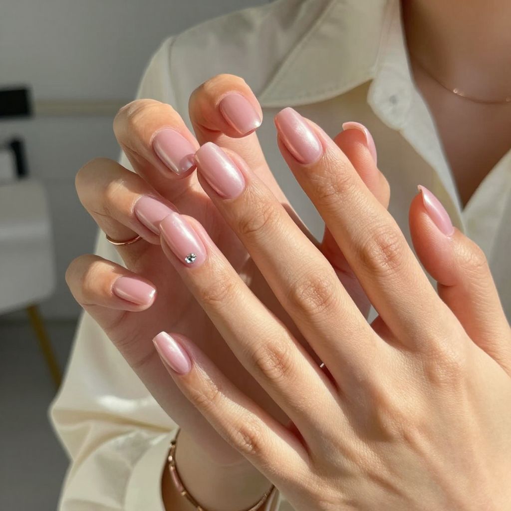 Soft Pink Satin Glow