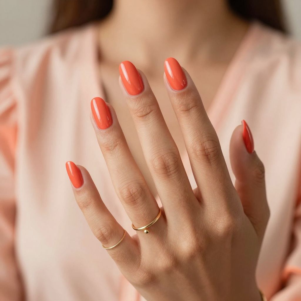 Coral Glow with Glossy Finish