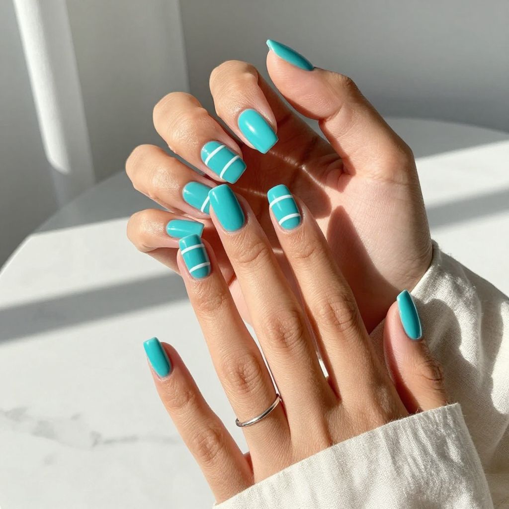 Turquoise Tide Lines