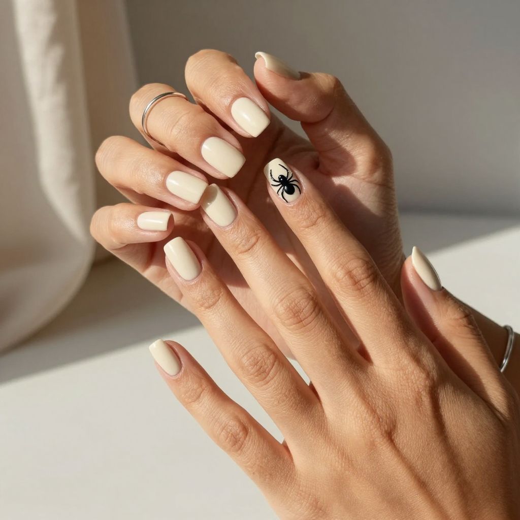 Subtle Spider Accent Nail