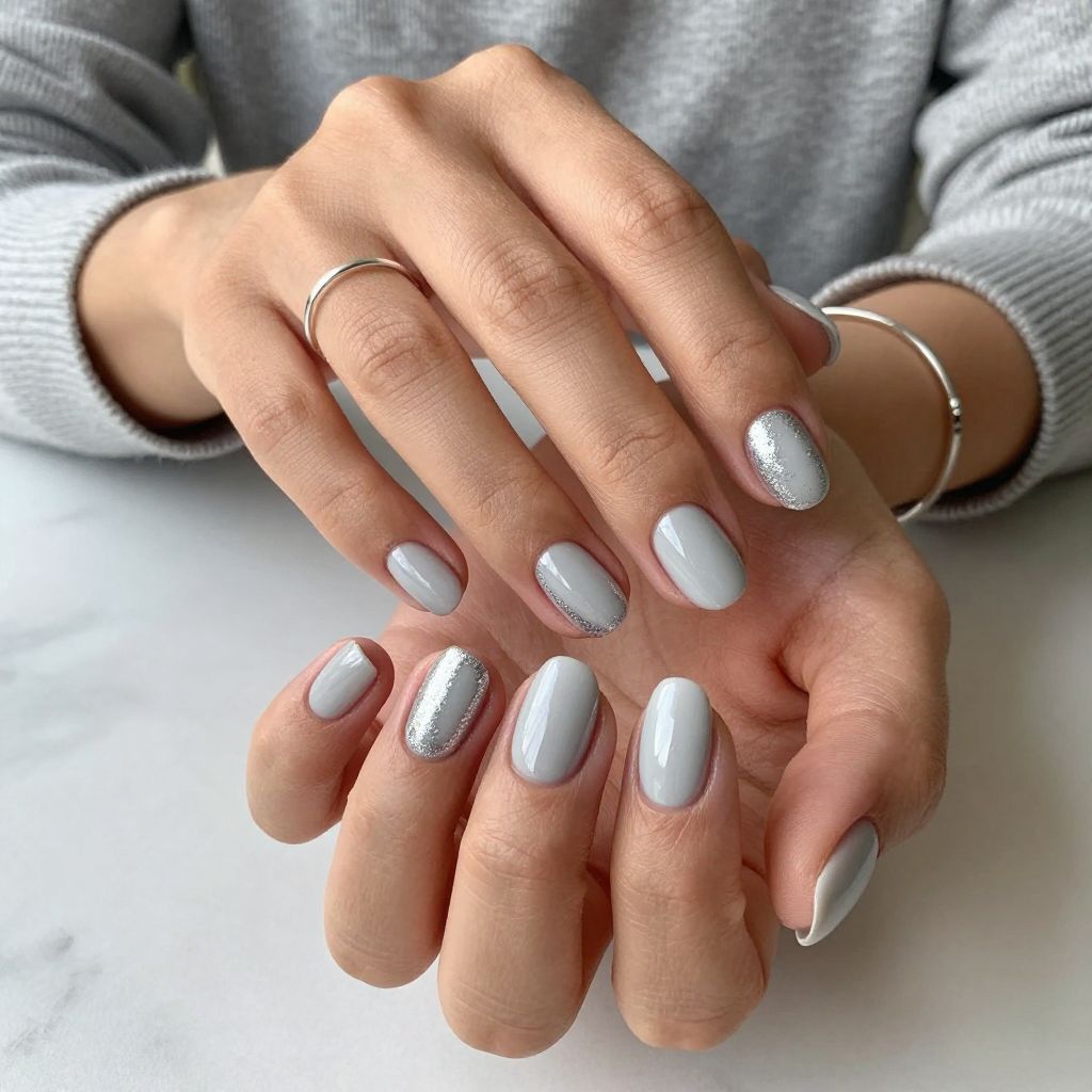 Cloudy Grey with Silver Tips